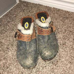 Real wood and leather dr scholls